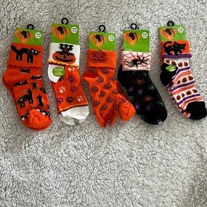 Five New Pair of Girls Halloween Socks
